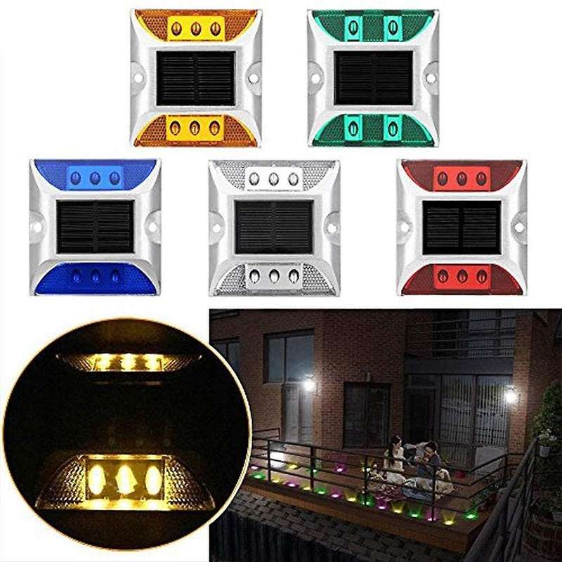 Outdoor Solar Road Stud Light Road Stud Light Waterproof Outdoor Study Lamp for Pathway Lake Boat Fl