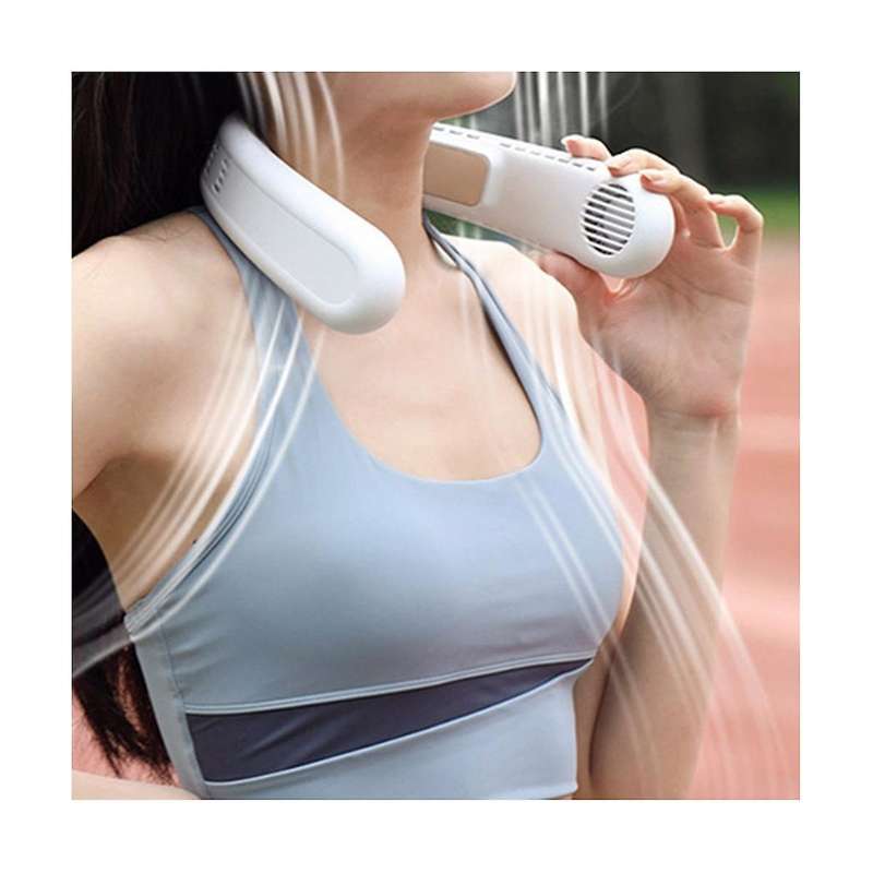 Outdoor Sports Fan F63 Neck Fan Mini Silent Semiconductor Cooling Portable Fan Azy Usb Neckband Han