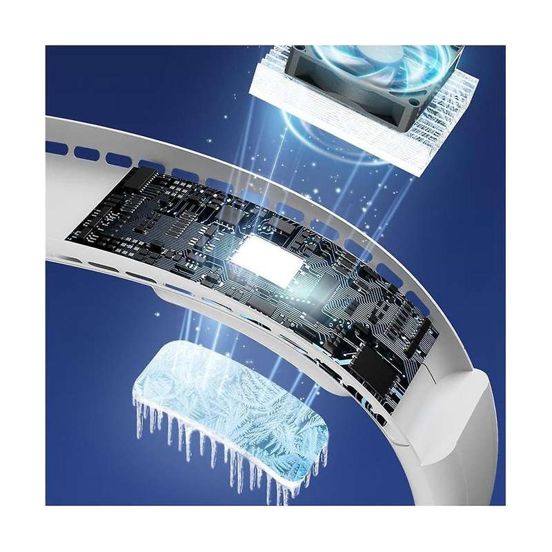 Outdoor Sports Fan F63 Neck Fan Mini Silent Semiconductor Cooling Portable Fan Azy Usb Neckband Han