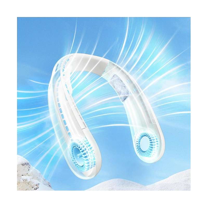 Outdoor Sports Fan F63 Neck Fan Mini Silent Semiconductor Cooling Portable Fan Azy Usb Neckband Han