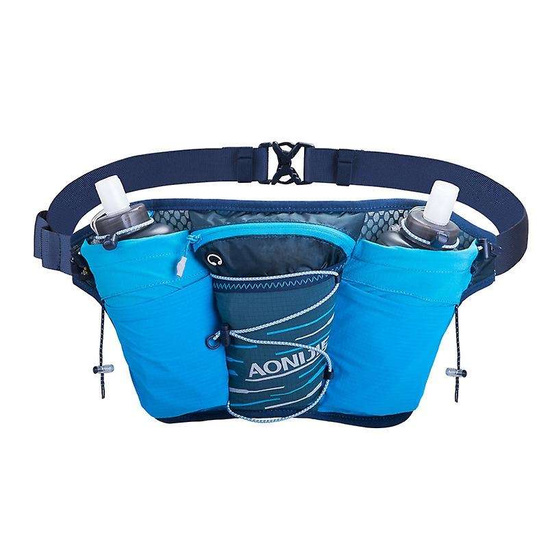 Outdoor Sports Belt Hydration Pack Double Water Tanks for Running Jogging Fitness Blue