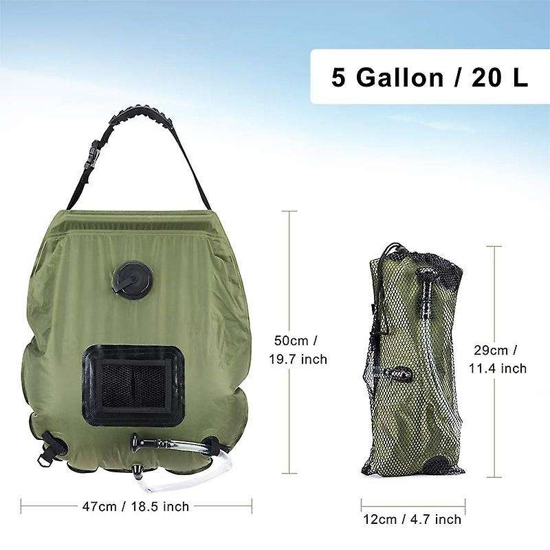 Outdoor Sports Bath Bag Camping Picnic Bath Hot Water Bottle 20L Portable Water Bag Shower Bag