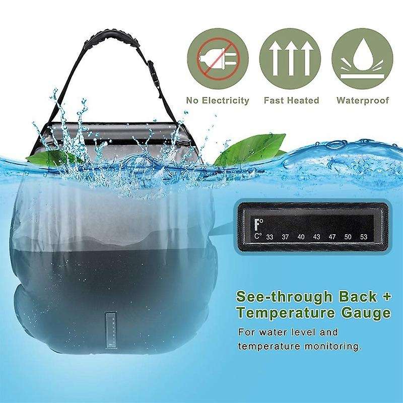 Outdoor Sports Bath Bag Camping Picnic Bath Hot Water Bottle 20L Portable Water Bag Shower Bag