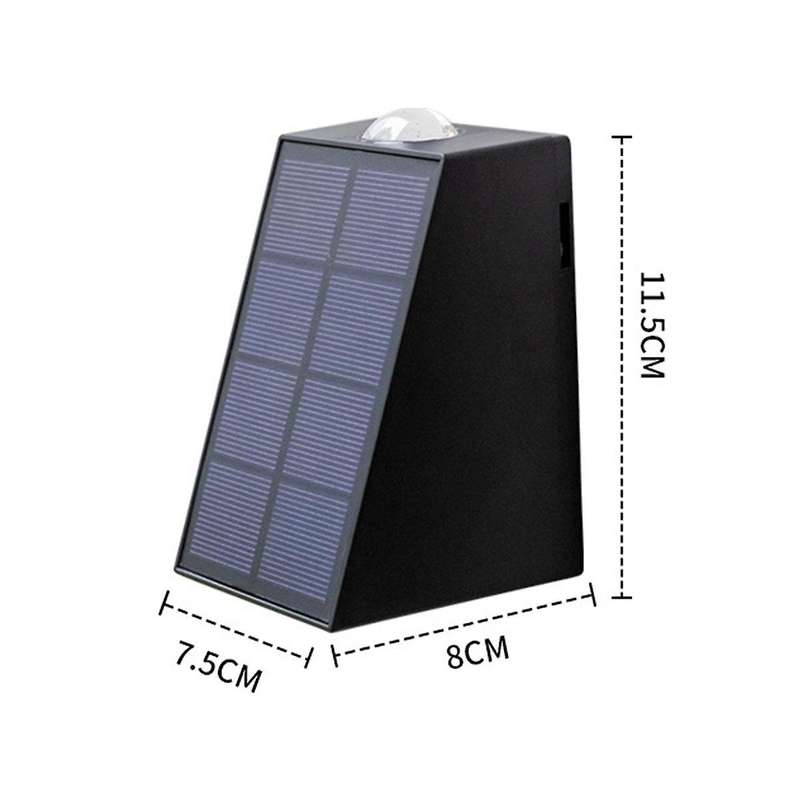Outdoor Solar Wall Light Garden Villa Courtyard Porch Landscape Decorative Lamp Up and Down Luminou