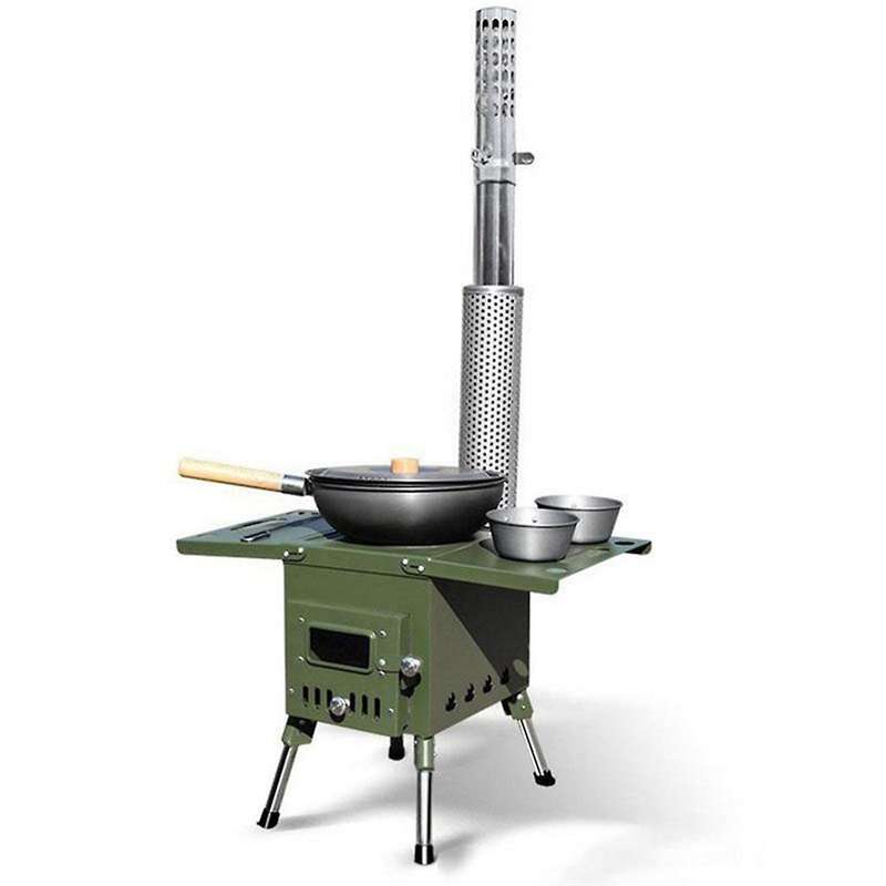 Outdoor Stove Chimney Pipe Stainless Steel Camping Wood Fire Heating Stove Boiler Exhaust Pipe Smok