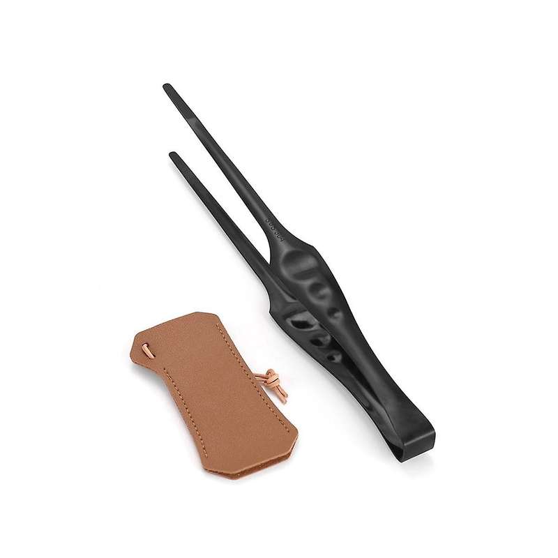 Outdoor Stainless Steel Barbecue Clip Set Chopsticks Bread Clip Black Sharing Chopsticks Steak Food