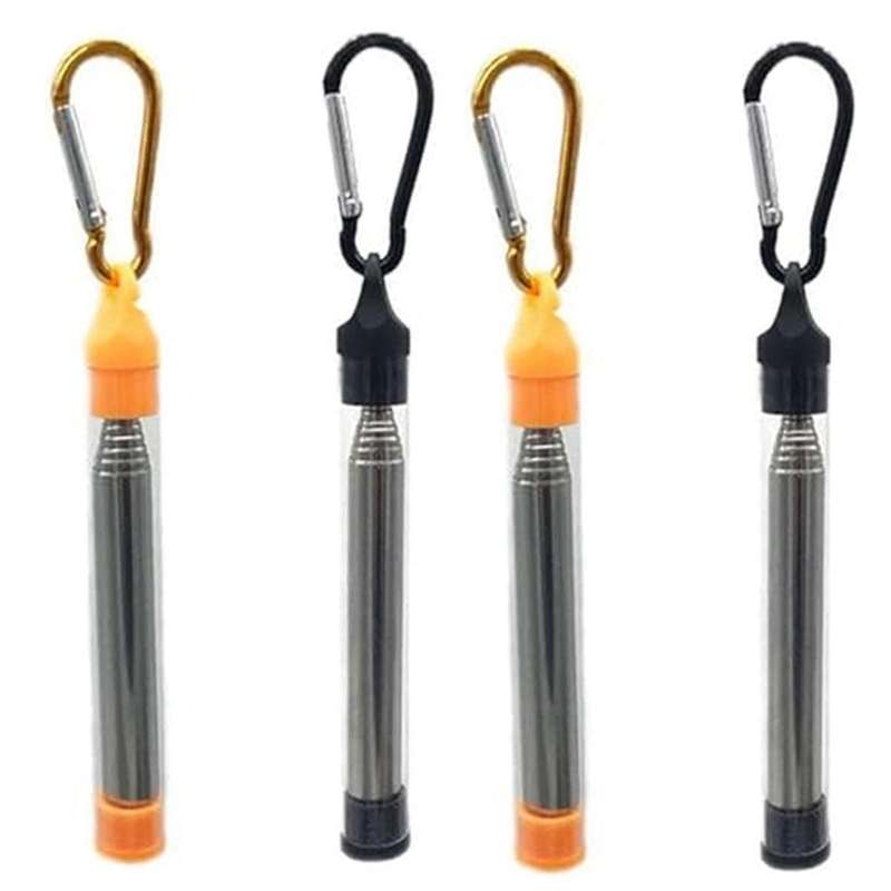 Outdoor Stainless Steel Fire Hose, Fire Blower, Camping Fire Tool, Retractable