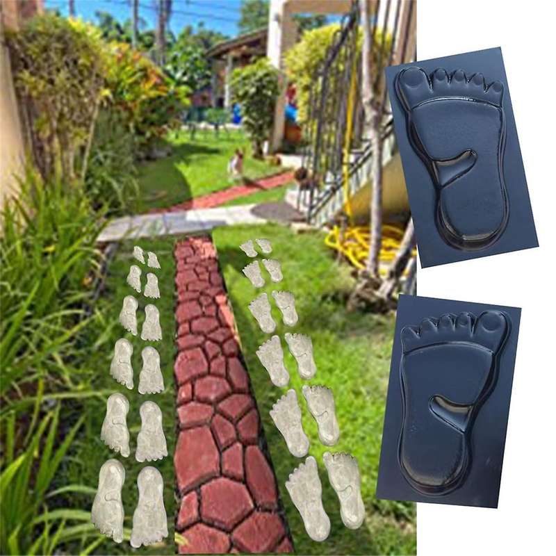 Outdoor Stepping Stone, Concrete and Forms, 2 Packs Cement Paver Mold, Garden Sculptures & Statues