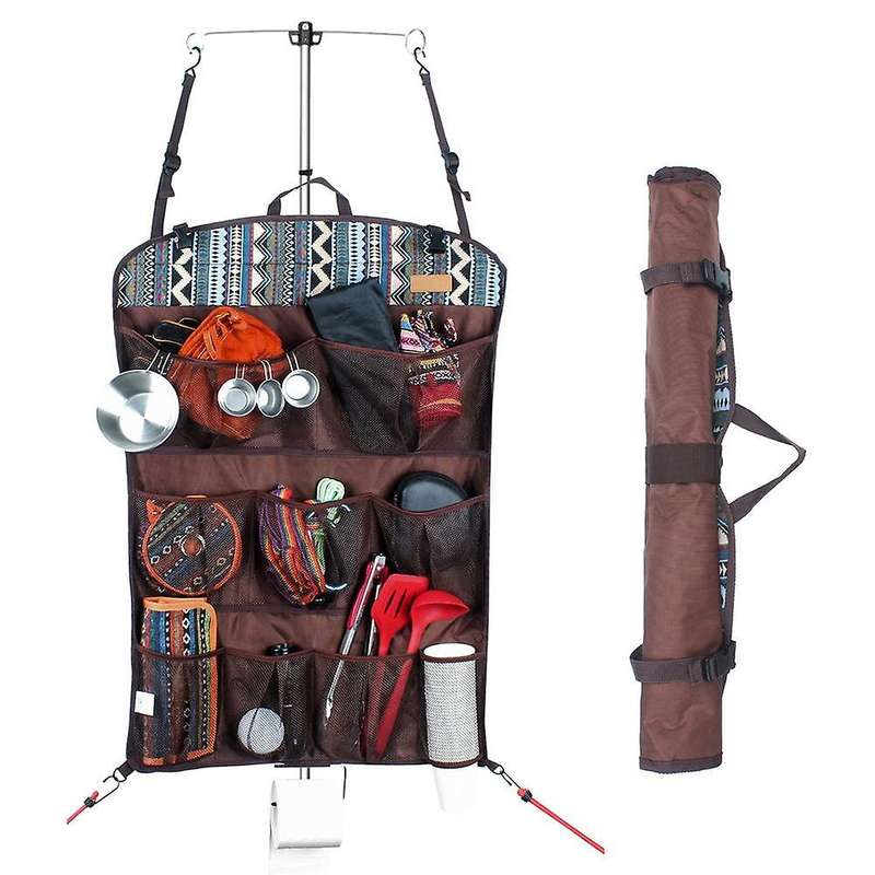 Outdoor Tools Travel Camping Tent Storage Hanging Bag Fold-Up Household Wall Hanging Bag with Back S