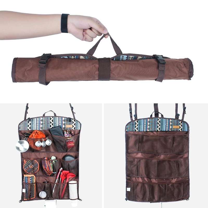 Outdoor Tools Travel Camping Tent Storage Hanging Bag Fold-Up Household Wall Hanging Bag with Back S