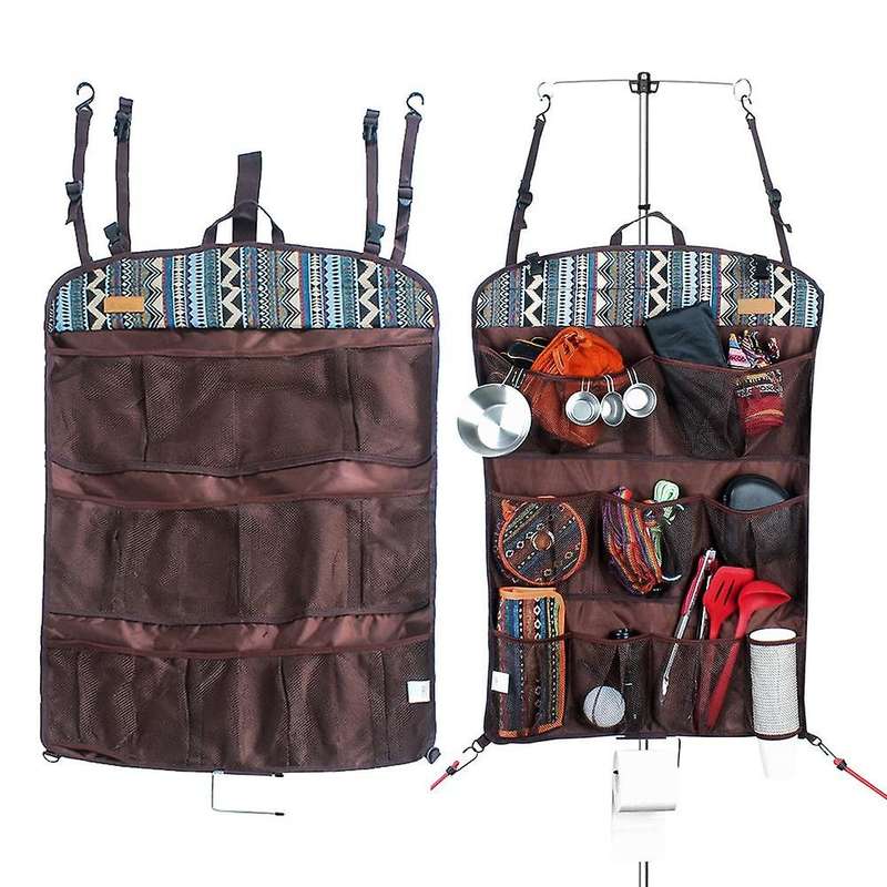 Outdoor Tools Travel Camping Tent Storage Hanging Bag Fold-Up Household Wall Hanging Bag with Back S