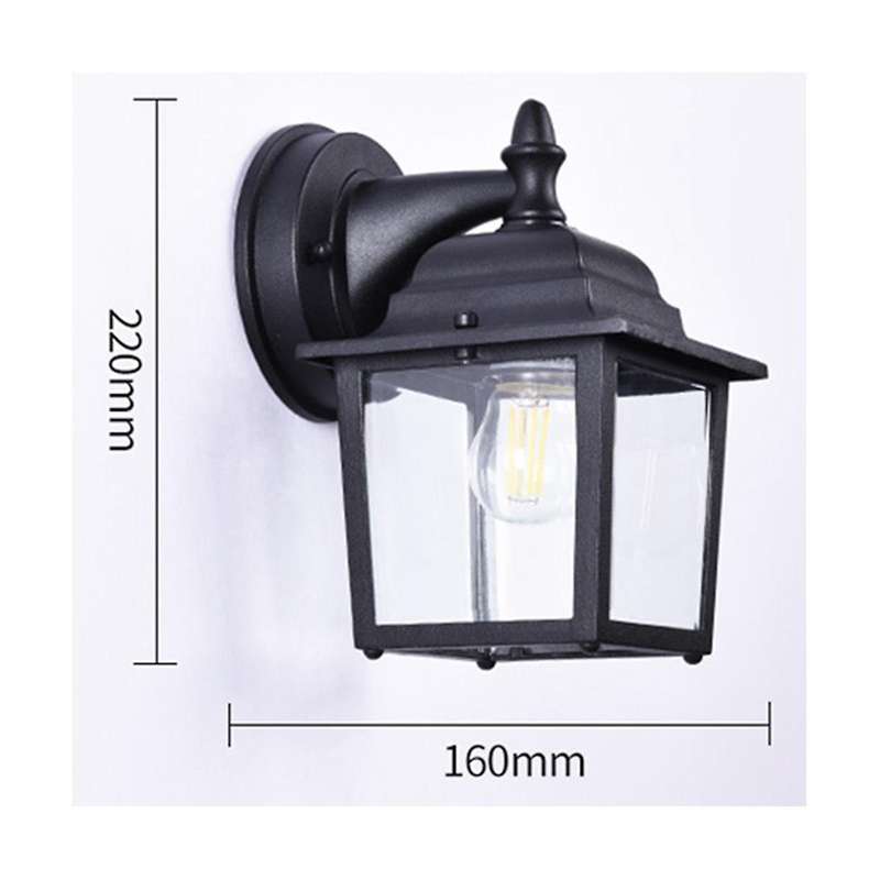 Outdoor Wall Lantern, Exterior Waterproof Wall Sconce Light Fixtures, Black Front Door Wall Lightin
