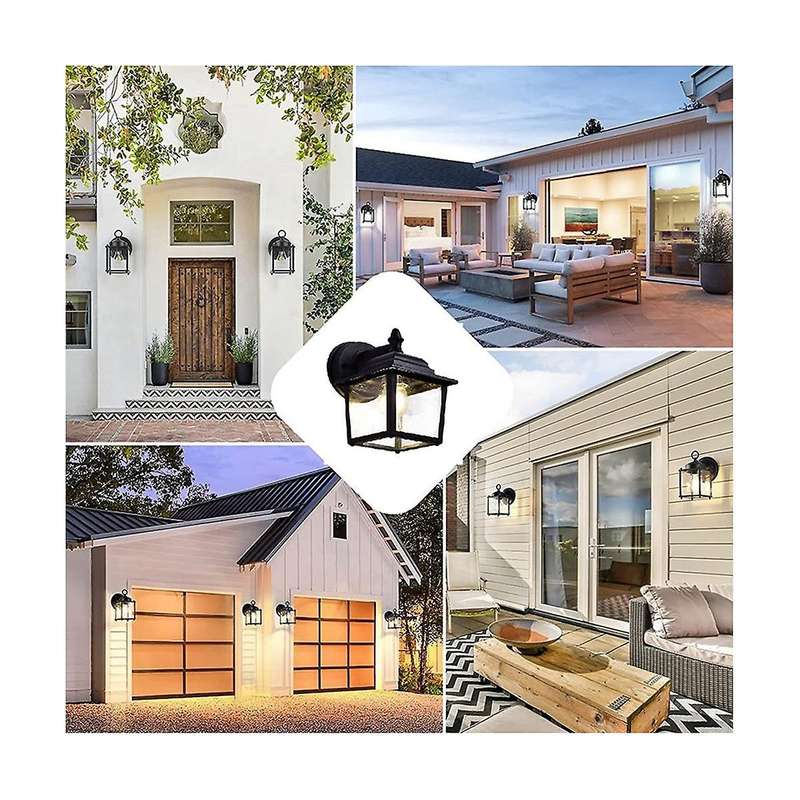 Outdoor Wall Lantern, Exterior Waterproof Wall Sconce Light Fixtures, Black Front Door Wall Lightin