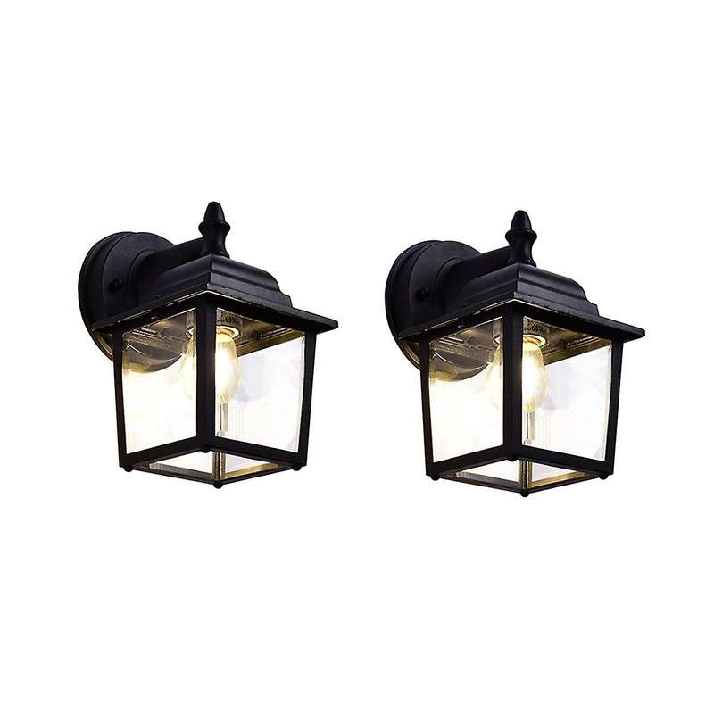 Outdoor Wall Lantern, Exterior Waterproof Wall Sconce Light Fixtures, Black Front Door Wall Lightin
