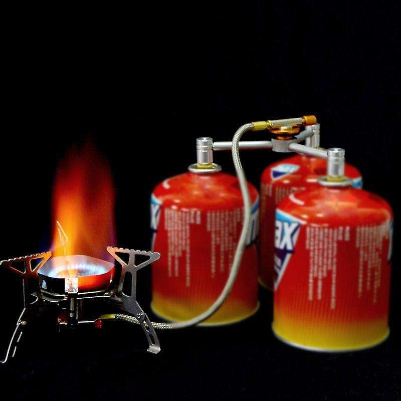 Outdoor Tripod Gas Stove Adapter Tank Stand Connection Stove Head Accessories for Camping Picnic Equ
