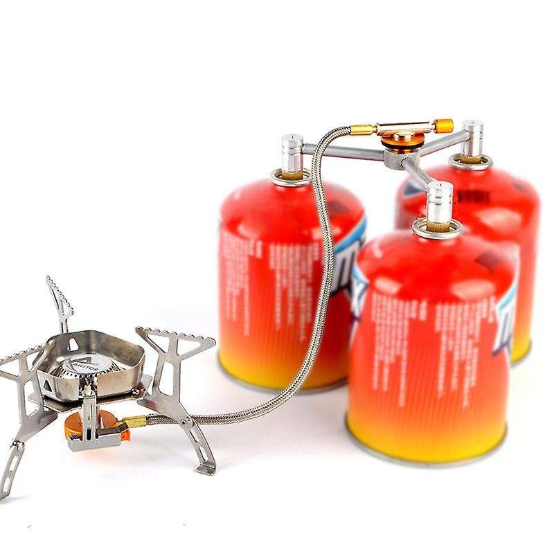 Outdoor Tripod Gas Stove Adapter Tank Stand Connection Stove Head Accessories for Camping Picnic Equ