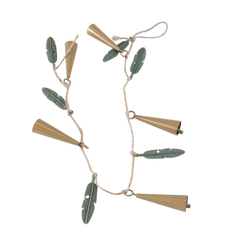 Outdoor Vintage Wind Chime,iron Art Pendant ,hanging Outdoor Hanging Leaf Wind Chime Decoration