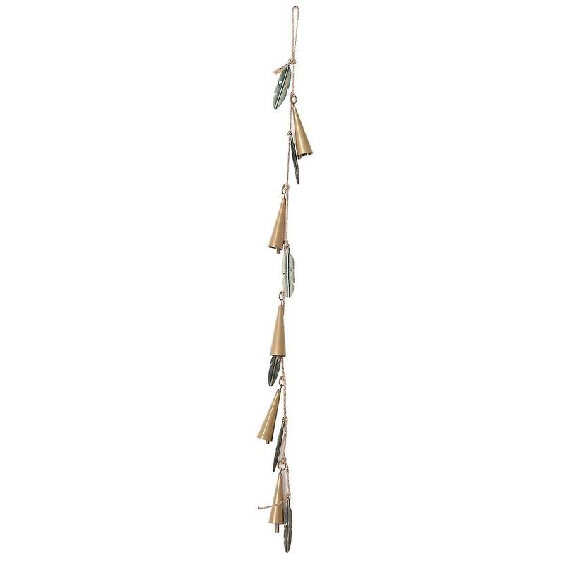 Outdoor Vintage Wind Chime,iron Art Pendant ,hanging Outdoor Hanging Leaf Wind Chime Decoration
