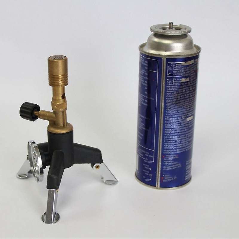 Outdoor Tripod Gas Stove Adapter Fuel Tank Bracket Connector + Portable Bunsen Lamp Set