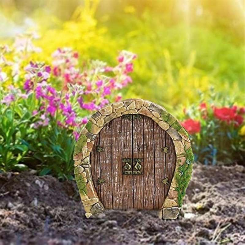 Outdoor Tree Fairy Door, Fairy Garden Miniature Gnome House Doors and Windows, Mini Fairy Garden Scu