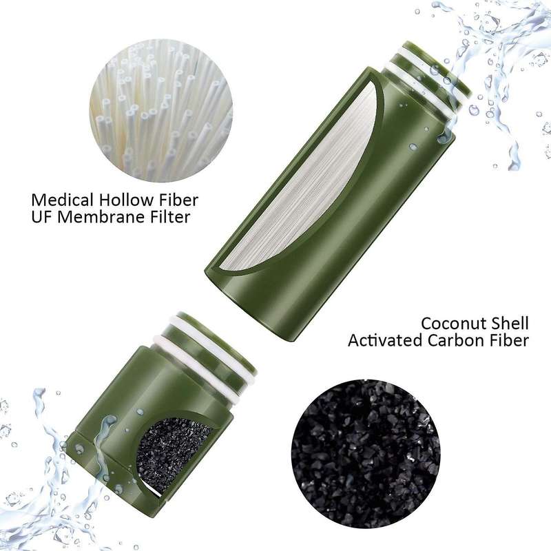 Outdoor Water Purifier Emergency Life Survival Water Filter Mini Portable Filter Tool Outdoor Activi
