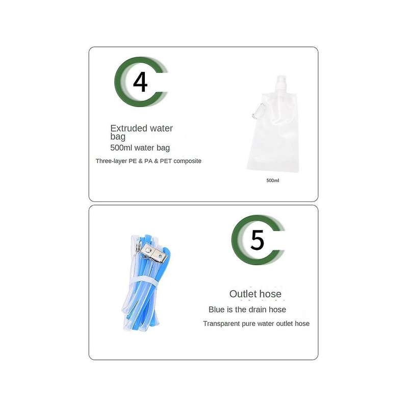 Outdoor Water Purifier Filter Pressure Pump Portable Water Purifier Type Emergency Camping Hiking
