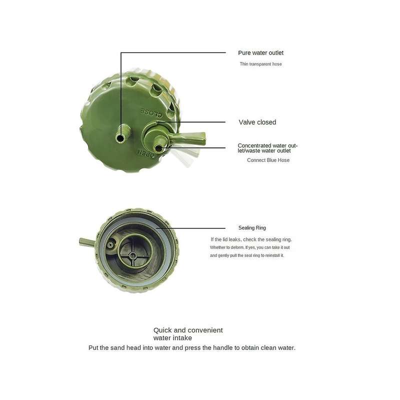 Outdoor Water Purifier Filter Pressure Pump Portable Water Purifier Type Emergency Camping Hiking