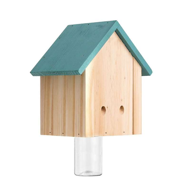 Outdoor Wooden Carpenter Bee Trap - Wooden Drilled Bee Trap, Natural Cottage Style Carpenter Bee Tra