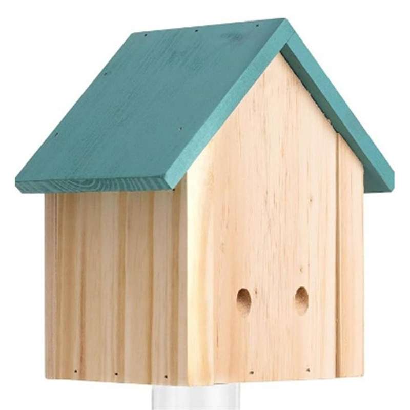 Outdoor Wooden Carpenter Bee Trap - Wooden Drilled Bee Trap, Natural Cottage Style Carpenter Bee Tra