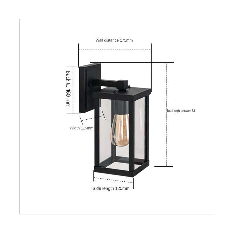 Outdoor Waterproof Wall Light Wall Light Retro Wall Light External Waterproof Wall Light Antirust W