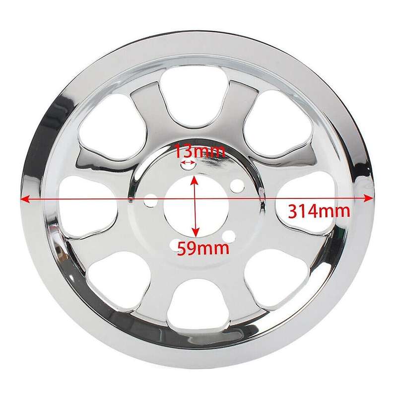 Outer Pulley Cover 70 Tooth for Fxst Flst 2000-2006 Chrome