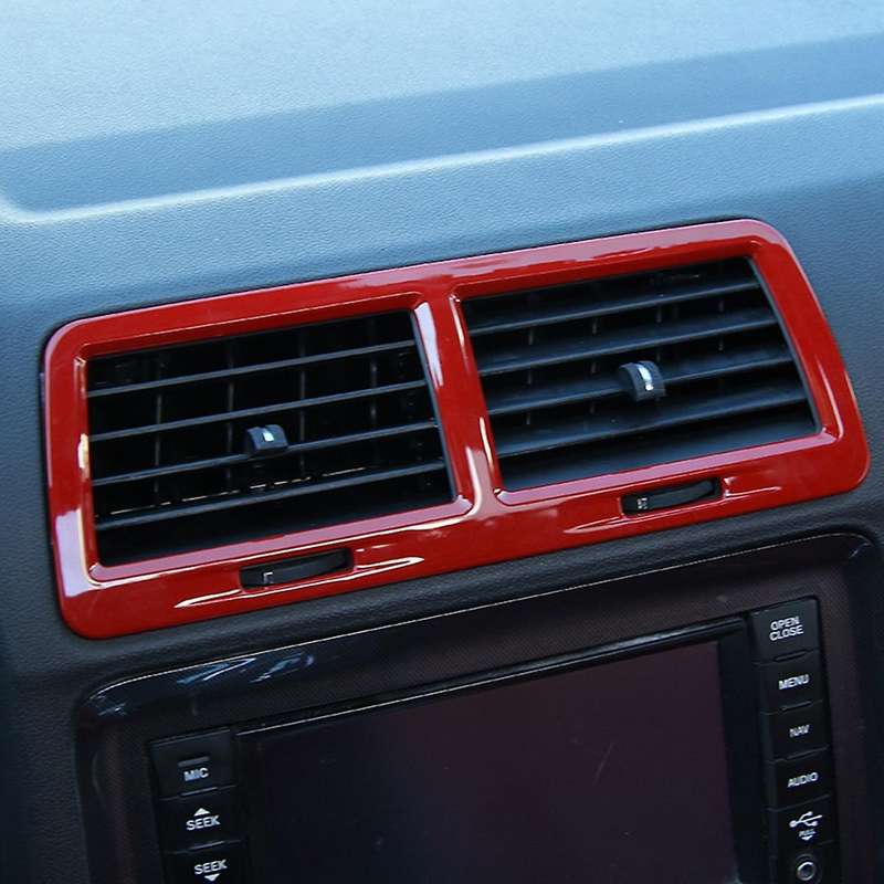 Outlet Cover Bezel ABS Trim for 2009-2014 Interior Accessories (Red)
