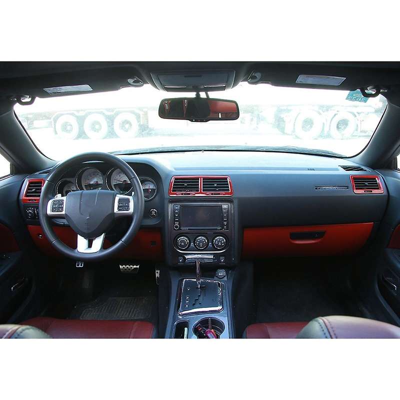 Outlet Cover Bezel ABS Trim for 2009-2014 Interior Accessories (Red)