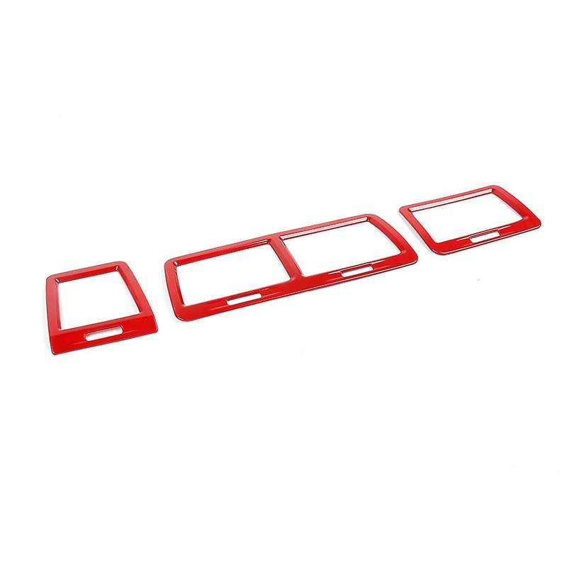 Outlet Cover Bezel ABS Trim for 2009-2014 Interior Accessories (Red)