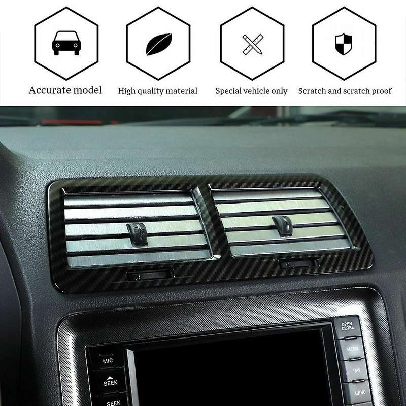 Outlet Cover Bezel ABS Trim for 2009-2014 Interior Accessories (Carbon Fiber)