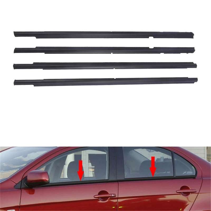 Outside Window Glass Rubber Weatherstrip Kit for 2.0L 2.4L 08-17 5727A005 5727A006 5757A017 5757A01