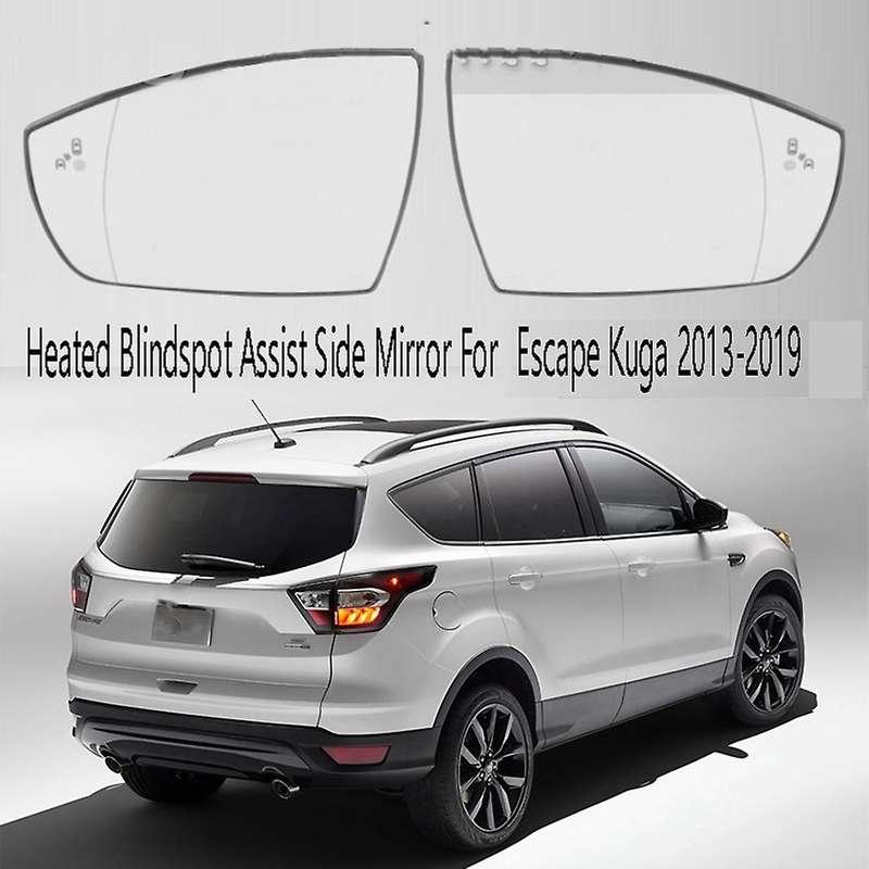 Outside Rearview Mirror Glass with Side Mirror Reflector Lens Heated Blindspot Assist for Escape Kug