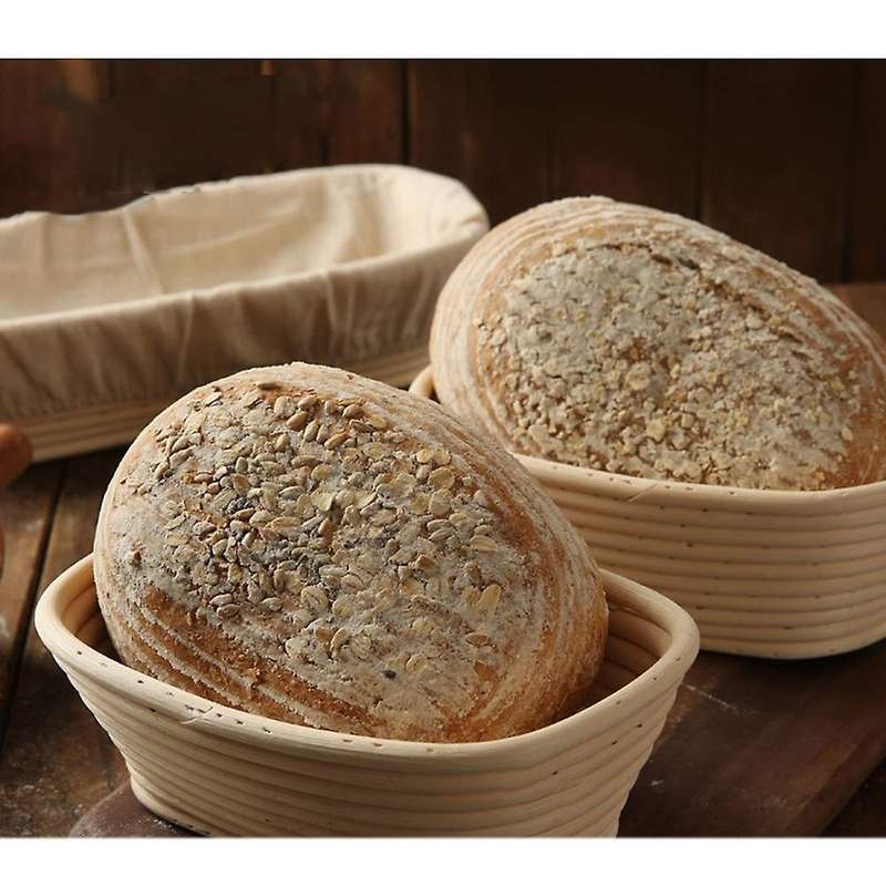 Oval Bread Proofing Proving Basket Rattan Dough Banneton Brotform Tools-21x14x8cm