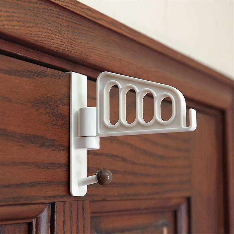 over Door Hook Bathroom Door Behind Clothes Hanger Storage Rack Plastic Rotating Door Rear Hanger Na