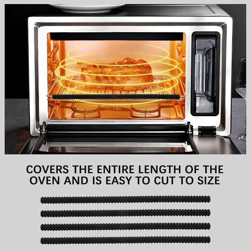 Oven Rack - 4 Pack Heat Resistant Silicone Oven Rack Cover 14 Inches Long Oven Rack Edge Protector