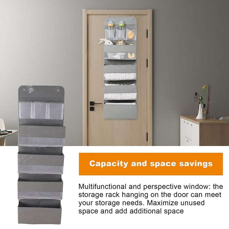 Over Door Hanging Organizer Storage - Pockets Closet Bathroom Baby Nursery Organizer Perspective Wi