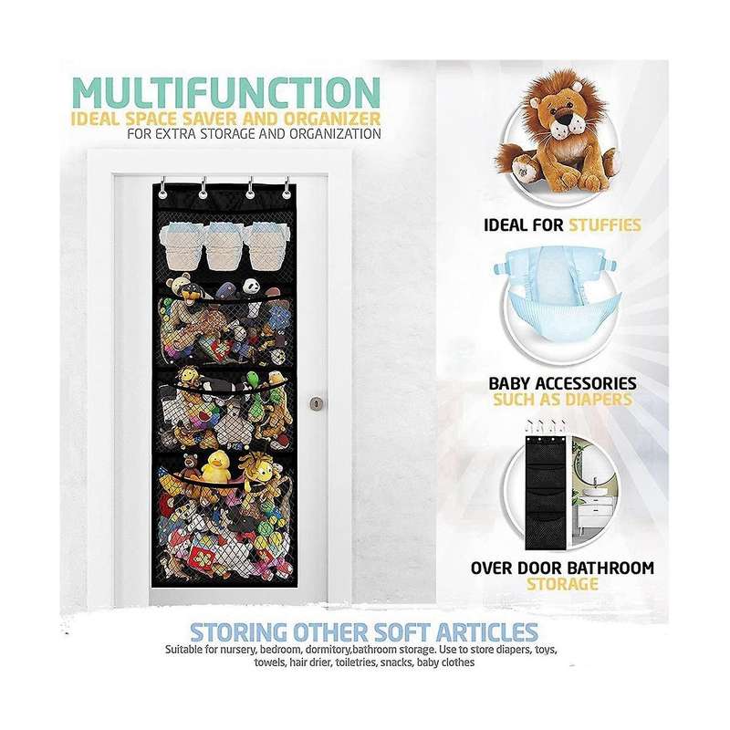Over Door Animal Storage for Stuffies, Toys and Animals and Other Soft Sundries,door Organizer Stor