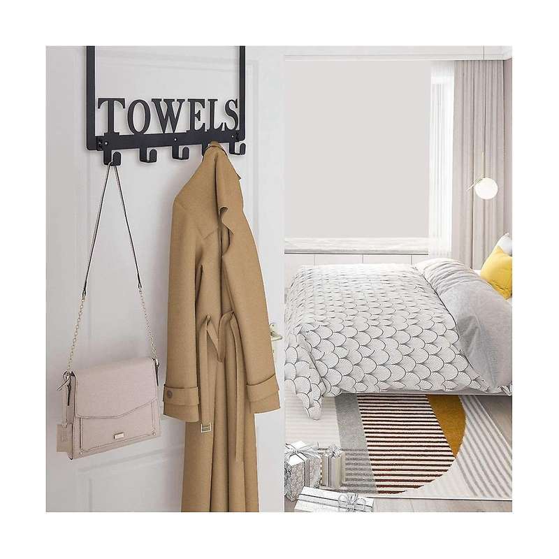 Over The Door Hooks Towel Rack Hanger for Bathroom Towel Holder ,organizer Accessories and Decor