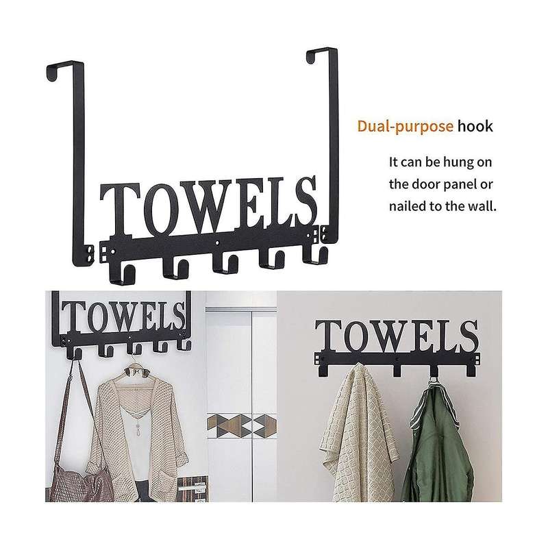 Over The Door Hooks Towel Rack Hanger for Bathroom Towel Holder ,organizer Accessories and Decor