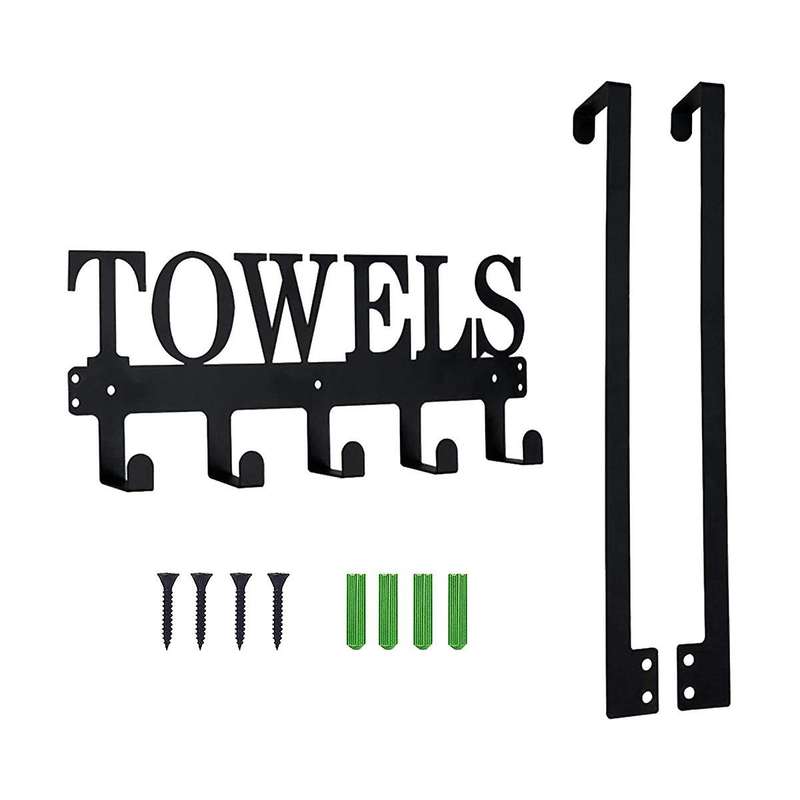 Over The Door Hooks Towel Rack Hanger for Bathroom Towel Holder ,organizer Accessories and Decor