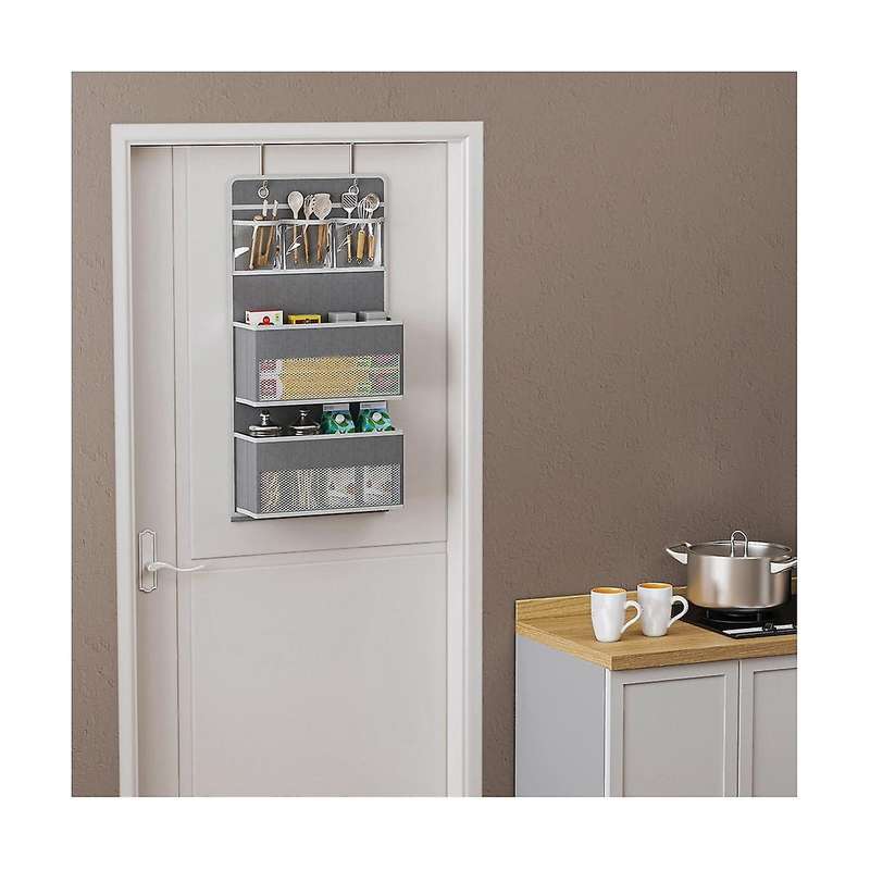 Over Door Organizer, 6 Shelf Behind Door Organizer, Flexible 1 Split to 2 Bathroom Hanging Organize