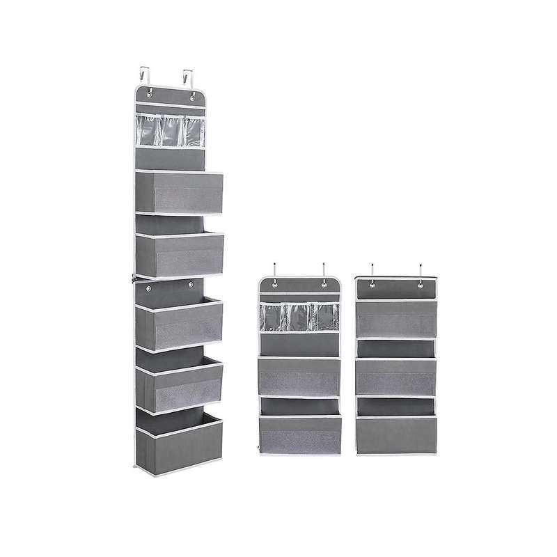 Over Door Organizer, 6 Shelf Behind Door Organizer, Flexible 1 Split to 2 Bathroom Hanging Organize