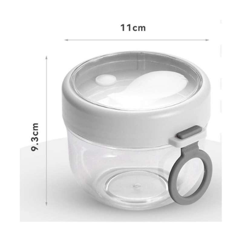 Overnight Oat Containers with Lids and Spoons, Portable Leakproof Plastic Cups Yogurt Breakfast Cu