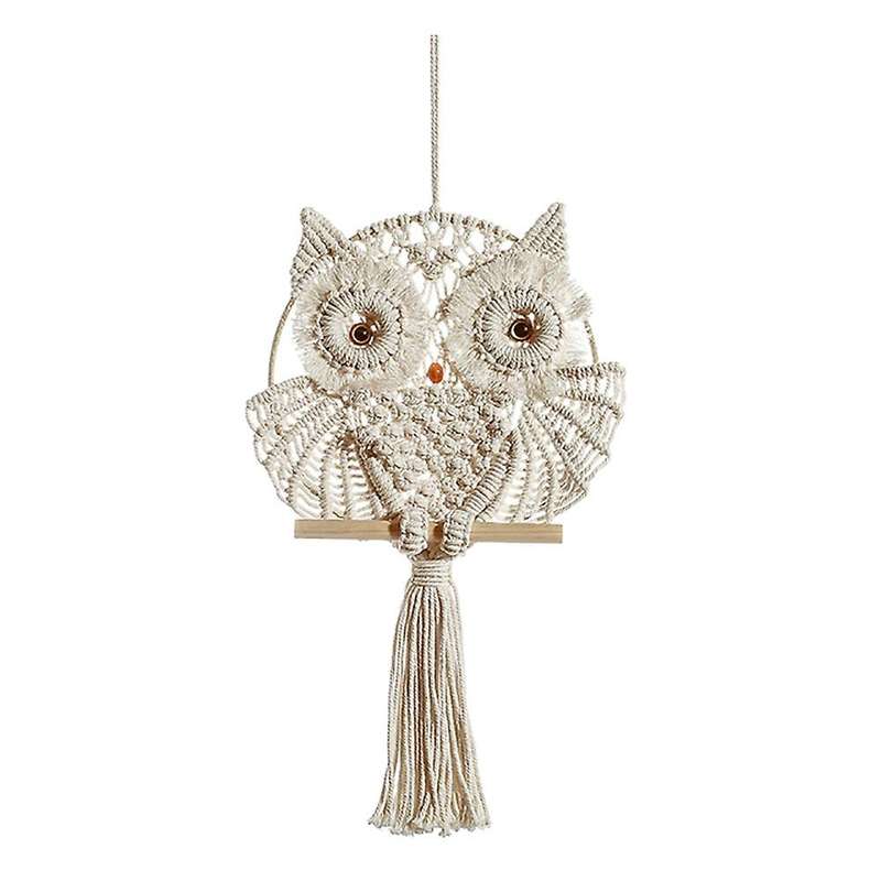 Owl Aesthetic Room Decor Tumblr Accessories Macrame Hanging Tapestry Handwoven Scandinavian Style Bo