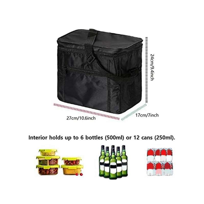 Oxford Cloth Ice Bag Aluminum Foil Cold Insulation Bag Takeaway Delivery Picnic Insulation Bag 10l